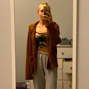 Fluffy oversized teddy bear style jacket, from Zaful, size XL